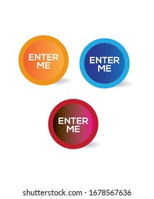 Creative Button Design Vector Template