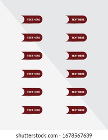 Creative Button Design Vector Template