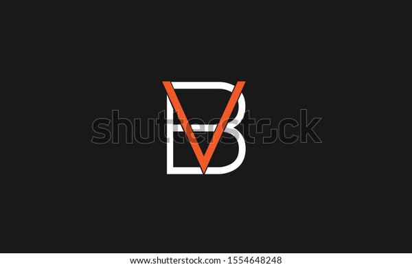 Creative Bv Vb Letter Logo Design Stock Vector Royalty Free