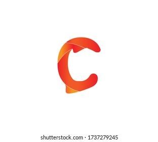 Creative C Letter Lava Logo Template