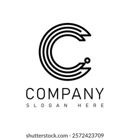 Creative C Letter Logo Design , Customizable Business Branding Template