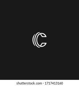 Creative C logo design with abstract tire shape