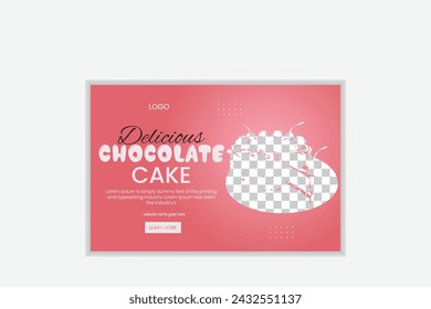 diseño de pancarta de pastel creativo modelo único diseño de plantilla de nueva idea.