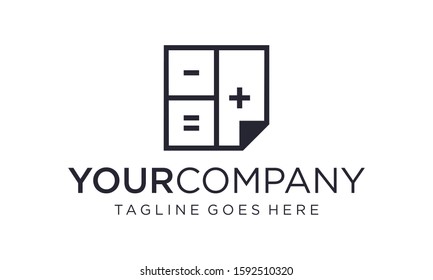 Creative calculator logo design concept 