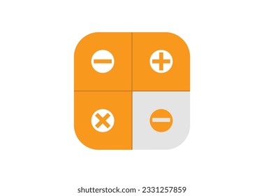 Creative Calculator logo icon, Vector design template