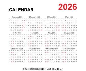 Creative calendar art vector illustration.