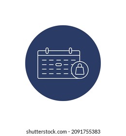 Creative calendar date lock icon