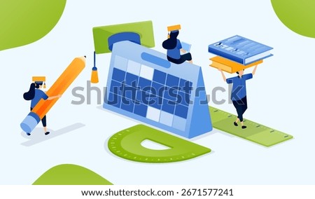 Creative calendar design showing educational planning and school scheduling strategy