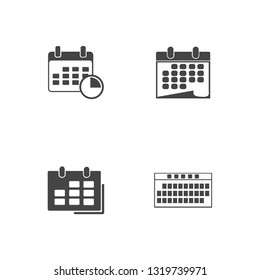 creative calendar icons set. Date icons set. Vector illustration