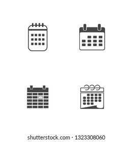 creative calendar icons set. Date icons set. Vector illustration