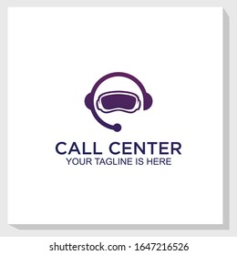 diseño creativo de plantillas de logo de centro de llamadas vectorial, consulta, diseño de logotipo de podcast inspiración