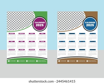 Plantilla de Diseño de Calender Creativo 2025