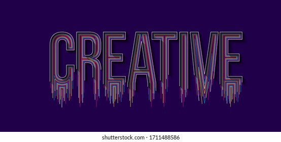 Creative Calligraphic line art Text banner poster vector illustration Design.