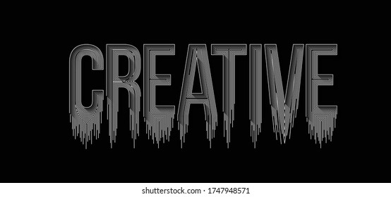 Creative Calligraphic line art Text banner poster vector illustration Design.