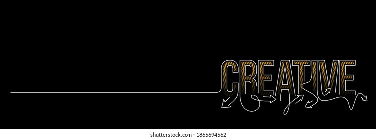 Creative Calligraphic line art Text banner poster vector illustration Design.