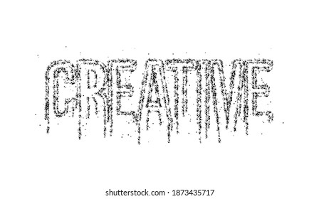 Creative Calligraphic Particle Text banner poster vector illustration Design.