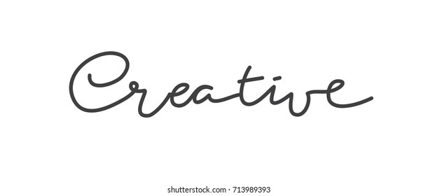 Creative calligraphy lettering. Hand drawn word for banner, poster, stamp, label design. Black letters isolated on white background. Vector illustration.