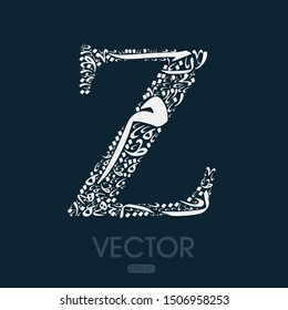 Creative calligraphy , Shaped By Arabic Letters , Vector illustration design ,( Z Letter)