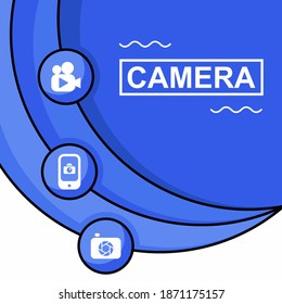 Creative camera background design. Easy to edit with vector file. Can use for all creative content. Especially about technology.