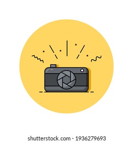 Creative camera detailed icon design. Easy to edit with vector file. Can use for your creative content. Especially about photography.