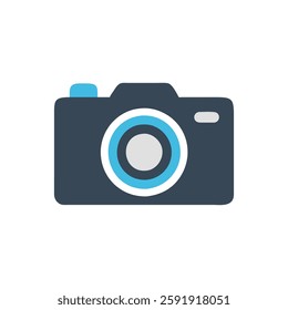 Creative camera icon designed for graphic design.