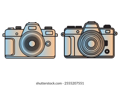 Creative Camera Illustration Design with background