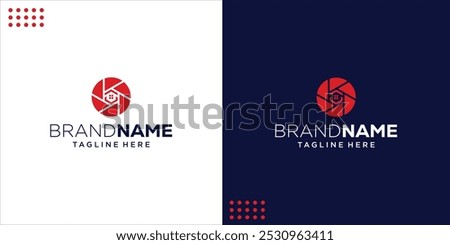 Creative Camera Lens Logo With House, Design Inspiration, Illustration, Vector