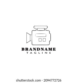 creative camera logo cartoon design template icon black modern isolated vector illustration