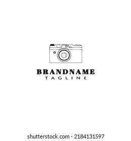 creative camera logo cartoon design template icon black modern isolated vector illustration