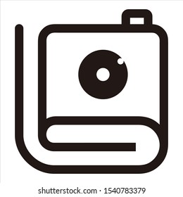 creative camera logo. photo camera logo design template