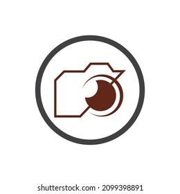 creative camera photography logo icon vector design template