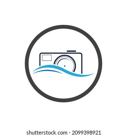 creative camera photography logo icon vector design template