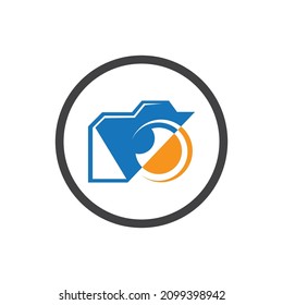 creative camera photography logo icon vector design template