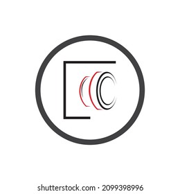 plantilla de diseño vectorial de logotipo de fotografía de cámara creativa