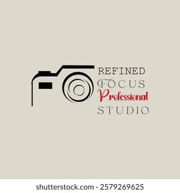 Creative Camera Typography, Modern Photography Logo