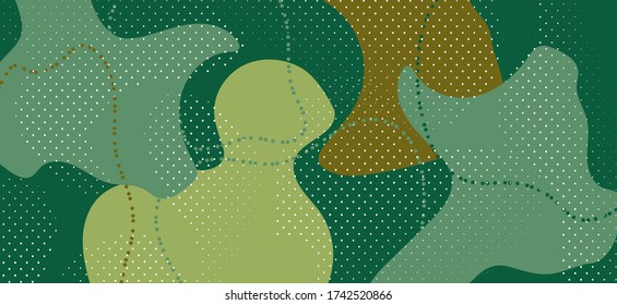 Creative Camouflage Composition. Vector Camo Wave Banner.  