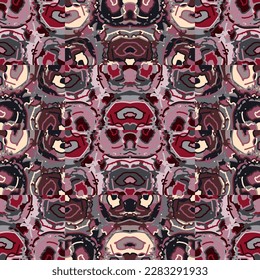 Creative camouflage geometric ornament. Abstract camo seamless background pattern. Design for fabric, textile print, wrapping paper, cover. Vector illustration