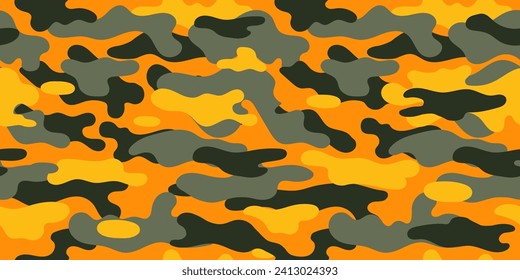 Creative camouflage military pattern. Vector camouflage pattern for trendy clothing design.