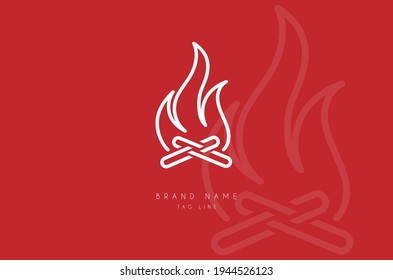 Creative Camp Fire Logo, Abstract Bonfire vector