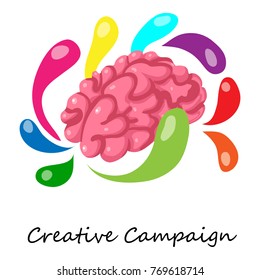Creative campaign icon. Isometric illustration of creative campaign vector icon for web