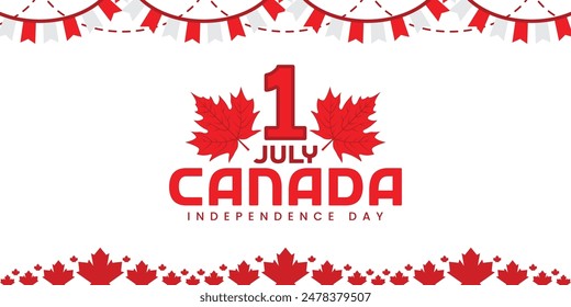 Anuncio creativo del día de Canadá, fondo, decoraciones