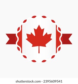 Creative Canada Flag Emblem Badge