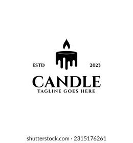 Creative candle logo design concept vector illustration idea