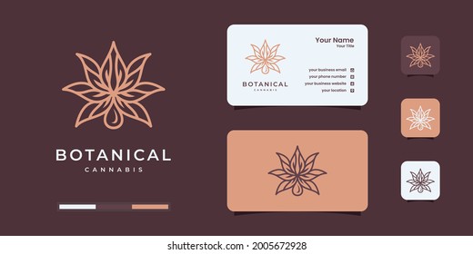 Plantilla de diseño de logotipo de cannabis creativo.
