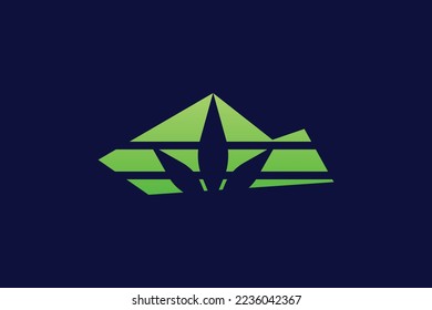 Plantilla de diseño de logotipo de cannabis creativo