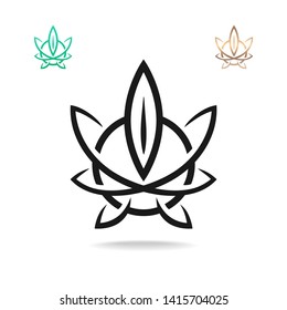 Creative cannabis logo design. Vector image.