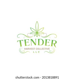 Logo de la hoja de cáñamo de cannabis creativo y diseño de símbolos Plantilla