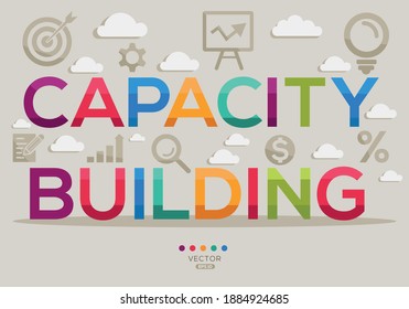 Creative (capacity building) Banner Word with Icon ,Vector illustration.
