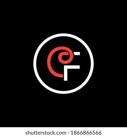 Logo de la carta de Creative Capital CF. Letra blanca y roja C y F