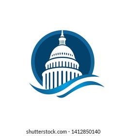 Creative Capitol Building Logo Vector 
A Government Icon Premium Design Iconic Landmark Illustrations